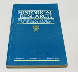 BULLETIN OF THE INSTITUTE OF HISTORICAL RESEARCH.