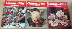 CUISINE ET VINS DE FRANCE, 9e ANNEE, N° 1 + N° 3 + N° 4, Janvier + Mars + Avril 1955,Fondateur CU...