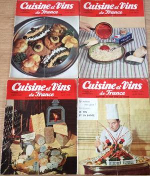 CUISINE ET VINS DE FRANCE, 10e ANNEE, N° 1 + N° 2 + N° 3 + N° 4, Janvier, Fevrier, Mars, Avril 19...