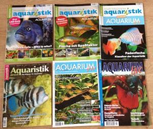 6 Hefte Aquaristik live / Aquarium live / Aquaristik aktuell, (siehe org. Produktbild),