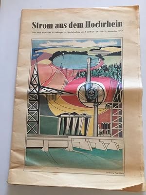 Strom aus dem Hochrhein, Sonderbeilage des SÜDKURIER vom 29.November 1967, Zeitung Zwei neue Kraf...