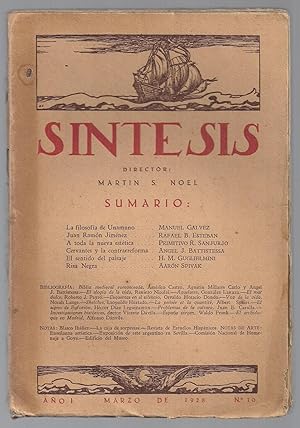 Síntesis. Artes, Ciencias y Letras. Nº 10. Marzo 1928.