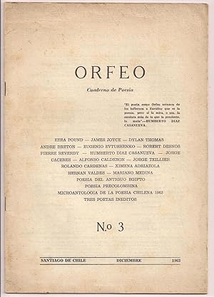 Orfeo . Cuaderno De Poesía. Nº 03 Diciembre 1963