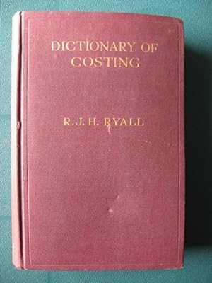 Dictionary of Costing