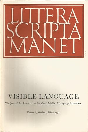 Visible Language Volume V, Number 1, Winter 1971