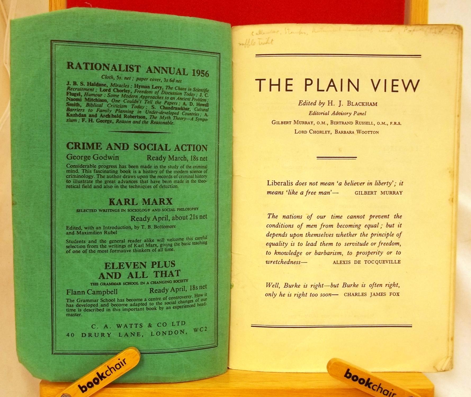 the plain view spring 1956 by ronald fletcher the ethiocal union