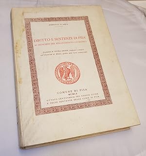 Diritto e sentenze di Pisa, ai primordi del rinscimento giuridico