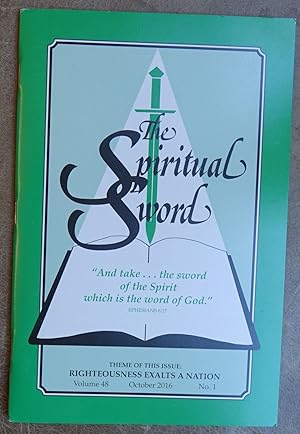 The Spiritual Sword Volume 48 October 2016 No. 1