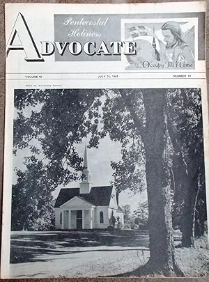 Pentecostal Holiness Advocate - July 21, 1962 (Cover Story - Unspecified)