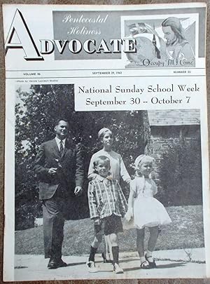 Pentecostal Holiness Advocate - September 29, 1962 (Cover Story - National Sunday School Week Sep...