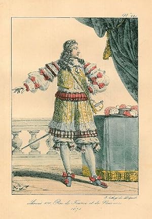 LUDWIG XVI., König von Frankreich (1754 - 1793). Ganzfigur nach rechts im königlichem Ornat mit K...