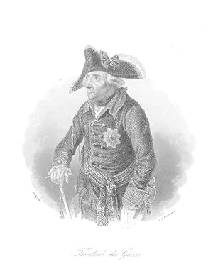 FRIEDRICH DER GROSSE (1712 - 1786). Brustbild nach halbrechts, in Uniform.