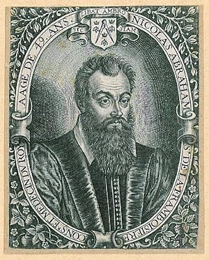 LA FRAMBOISIÈRE, Nicolas Abraham de (1559 - 1634). Brustbild nach halbrechts im Schriftoval des A...
