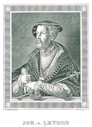 LEYDEN, Johann von (1509 - 1536). - Münster. Halbfigur nach dreiviertellinks des Königs der Wiede...