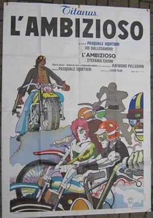 L'AMBIZIOSO, grande manifesto 1,40 x 2,00, del fim avventuroso diretto da Pasquale Squitieri, Rom...