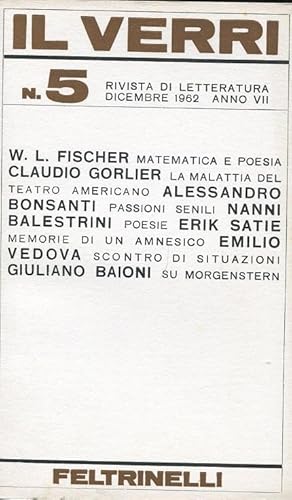 UN ISTANTE CON FIGURE - POESIE - (Sul numero 5 - 1962 - pagine 66-70) della rivista IL VERRI dire...