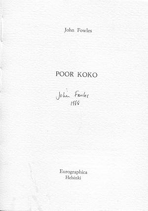 POOR KOKO (autografato dall'autore), Helsinki, Eurographica-Pieraccini Rolando, 1987