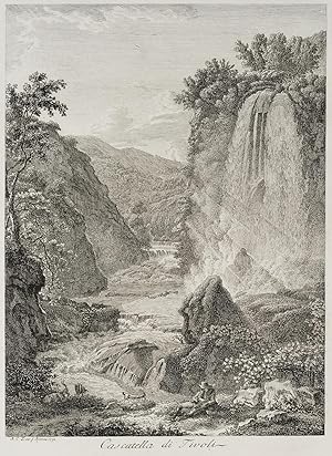 Romantische Ansicht der großen Kaskade von Tivoli, 1792