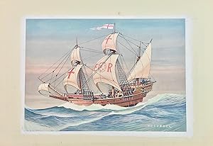 The Golden Hind - Original Maritime Themed Artwork by William McDowell