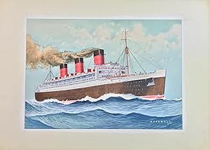 The Queen Mary - Original Maritime Themed Artwork by William McDowell