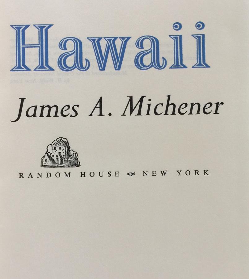 Hawaii Coffee Table Book Hawaiian Deluxe Hawai I Hawaii By James Michener Random House Hardcover 1st Coffee Table Book