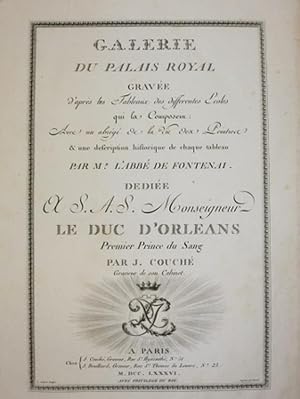 GALERIE DU PALAIS ROYAL, GRAVEE D'APRES LES TABLEAUX DES DIFFERENTES ECOLES QUI LA COMPOSENT