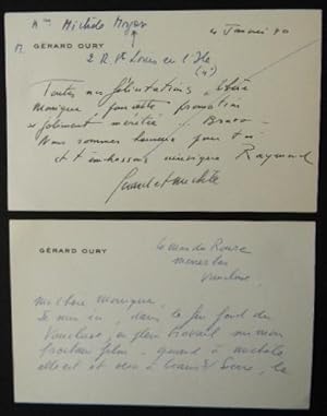 DEUX CARTES AUTOGRAPHES A LUDMILA TCHERINA.