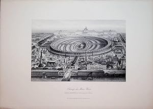 PARIS, Weltausstellung 1867 Bilck über das Marsfeld, Exposition universelle de 1867 Champ de Mars...