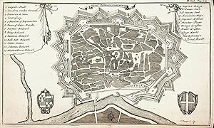 WIEN STADTPLAN 1684 // Keyserl Residentie Stadt Weenen // aus: Linde, .van der: Leven en Daaden v...