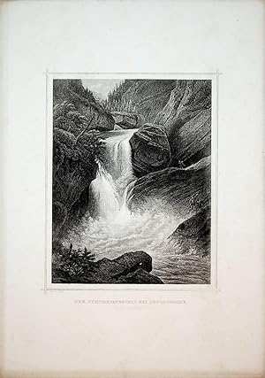 HINTERSTODER, STROMBODING-WASSERFALL [aus: Ruthner: Das Kaiserthum Oesterreich in malerischen Ori...