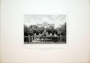 WIEN XIII, Schönbrunn Gloriette mit Neptunbrunnen [aus: Ruthner: Das Kaiserthum Oesterreich in ma...