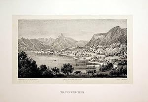 TRAUNKIRCHEN Ansicht Titel: Traunkirchen (aus: Erinnerung an Gmunden.)