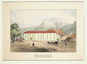 NEUBERG and der Mürz, Ansicht view, 1870 Titel: Neuberg (aus der sog. Tagespost-Suite)