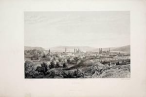 LINZ, Ansicht, view [aus: Weidmann: Panorama der Oersterr. Monarchie]