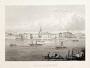 GMUNDEN, Ansicht, ca. 1850 Titel: Gmunden vom See