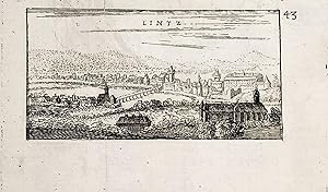 LINZ AND DER DONAU, Ansicht ca. 1685 Titel: Lintz