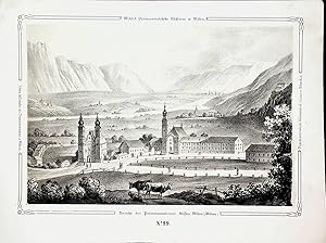 INNSBRUCK, Stift Wilten Ansicht ca. 1850 [aus: Ziegler: Vaterländische Bilder-Chronik]