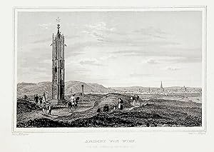 WIEN, Gesamtansicht, Titel: Ansicht von Wien von der Spinnerin am Kreutz aus. [aus: Lange: Origin...