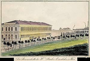 WIEN, Bahnhof der Wien Raaberbahn, Ansicht ca. 1834-1853 Titel: Die Personenhalle der. W. Raaber ...