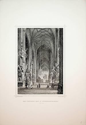 WIEN I Stephansdom, Innenansicht [aus: Ruthner: Das Kaiserthum Oesterreich in malerischen Origina...