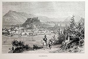 SALZBURG, Gesamtansicht ca. 1863