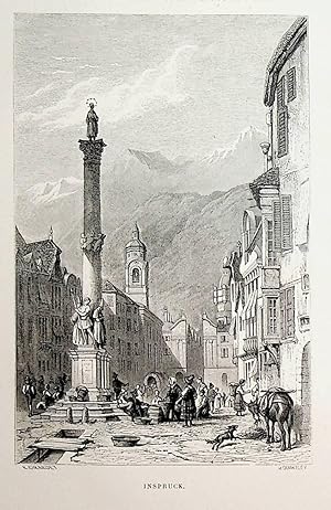 INNSBRUCK, Maria Theresien Straße, Ansicht ca. 1863