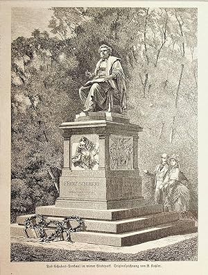 WIEN I, Stadtpark, Schubertdenkmal ca. 1872