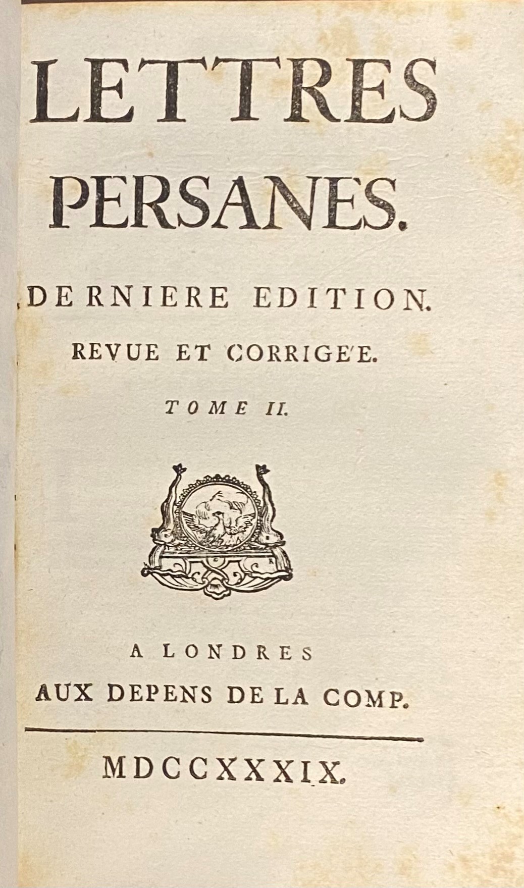 mouvement littéraire les lettres persanes