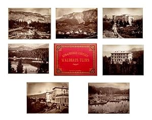 Kur- und Seebad-Anstalt WALDHAUS FLIMS. Foto-Album mit 8 Original-Fotografien; Albumin-Abzügen (1...