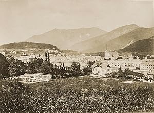 Ansicht von Ischl von der Villa Sickingen aus. Original Fotografie; Albumin-Abzug (ca. 1885). Bil...