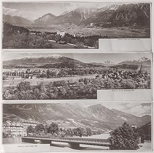 Innsbruck. Drei Panorama-Aufnahmen. Original Fotografien; Silbergalantine-Abzüge (alle 1901). Bil...