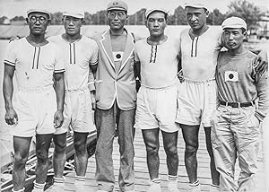 OLYMPIADE BERLIN 1936. Mannschaft des japanischen Vierers mit Steuermann. Original Fotografie (19...