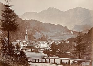 Ansicht von Laufen bei Bad Ischl. Original Fotografie; Albumin-Abzug (ca. 1885). Bildformat: 19,3...