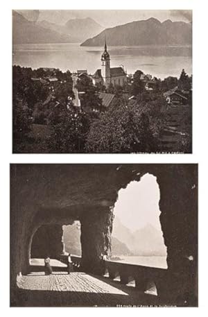 Vitznau au lac des 4 Cantons. Original-Fotografie; Albumin-Abzug (ca. 1885). Bildformat: 19,8 x 1...
